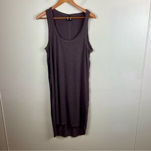 H by Bordeaux Chocolate Brown Modal Stretch Midi Sleeveless Dress Casual‎ Medium